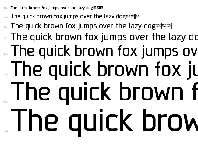 Megi Sans font waterfall